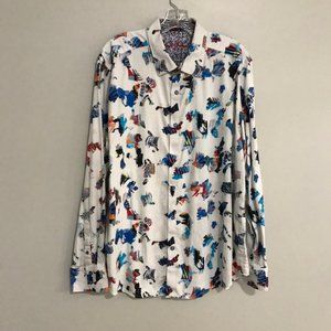 ROBERT GRAHAM Men's Long Sleeve Button Down Sport Shirt - Size XXL